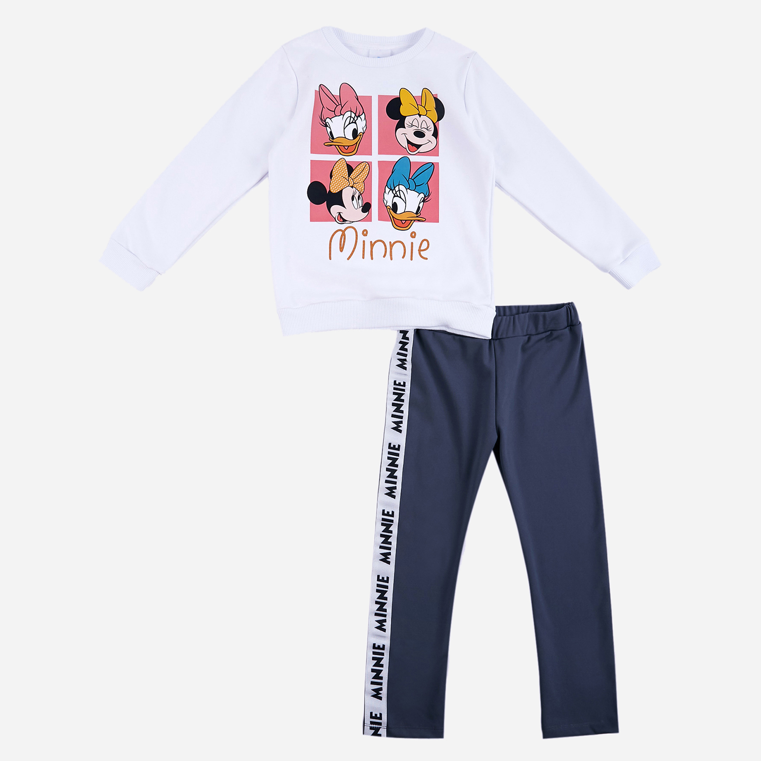 

Спортивный костюм (свитшот + штаны) Disney Минни Маус, Дейзи Дак MN18392 98 см Бело-синий (8691109929877)