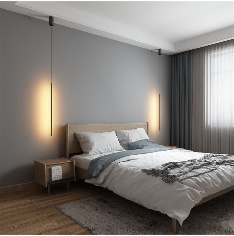 

Комплект подвесных светильников Simple Lighting черные геометрические линии 80 см (S03680)