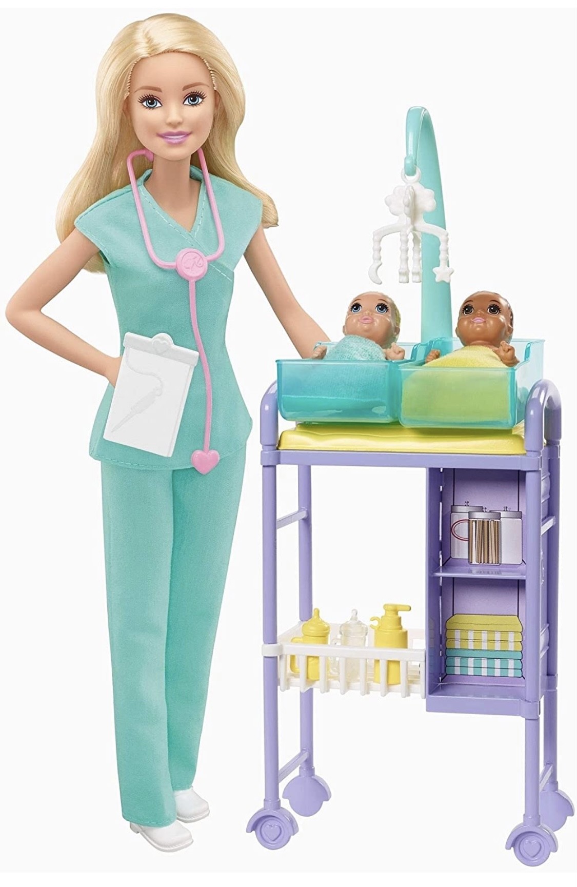 

Ігровий набір Барб лікар педіатр з новонародженими дітками Baby Doctor Barbie