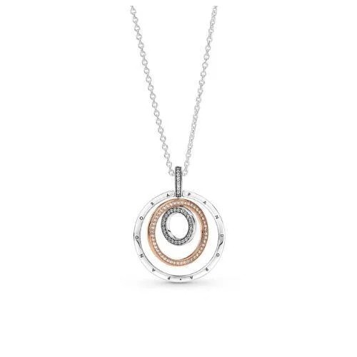 

Серебряное колье Пандора Логомания #389483C01-60