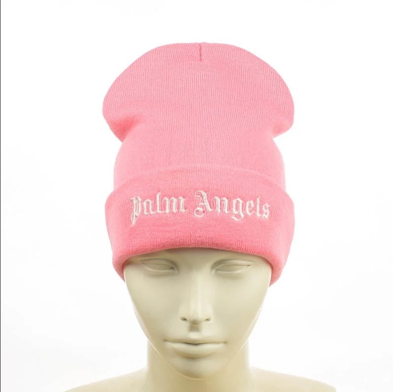 

Шапка STD "Palm Angels" Розовая - молодежная шапка-лопата с отворотом