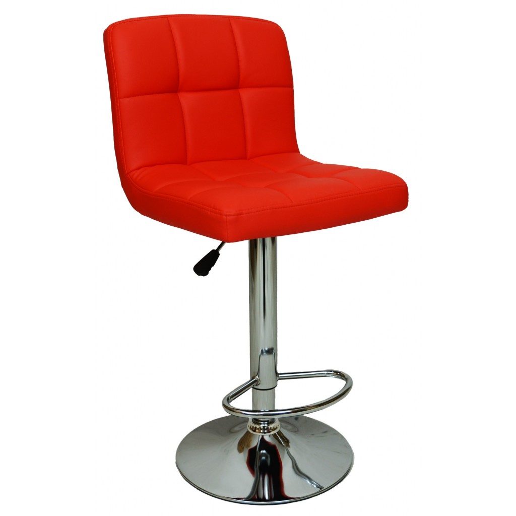 

Барний стілець зі спинкою Bonro B-628 червоний