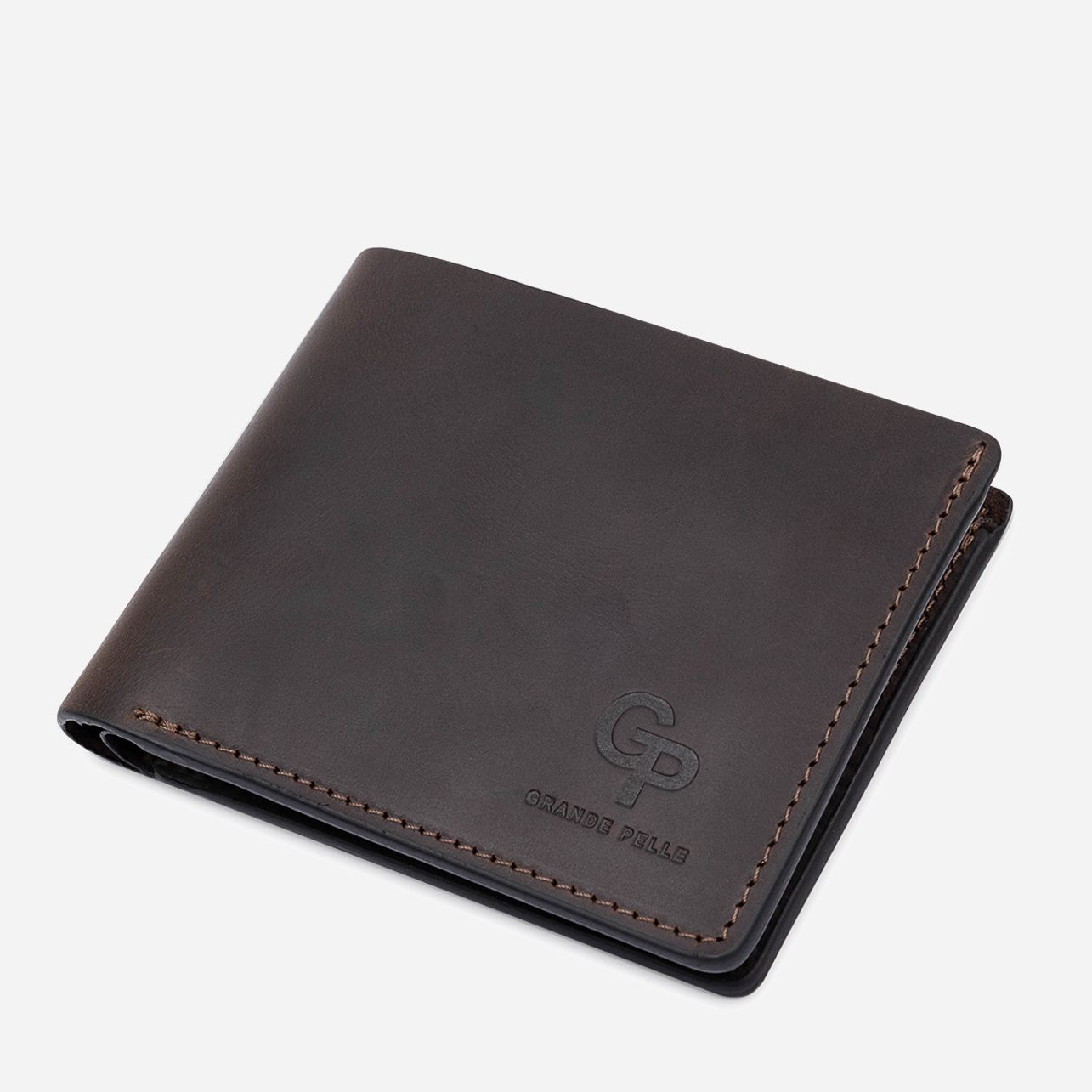 

Мужское кожаное портмоне Grande Pelle leather-11553 Коричневое