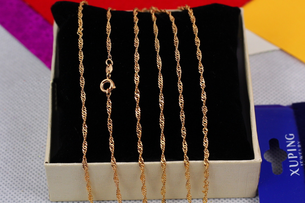

Цепь Xuping Jewelry Сингапур 45 см 2 мм золотистая