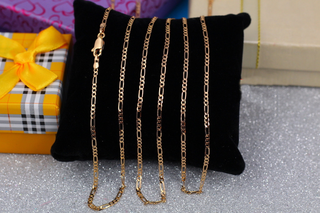 

Цепь Xuping Jewelry фигаро 35 см 2 мм золотистая