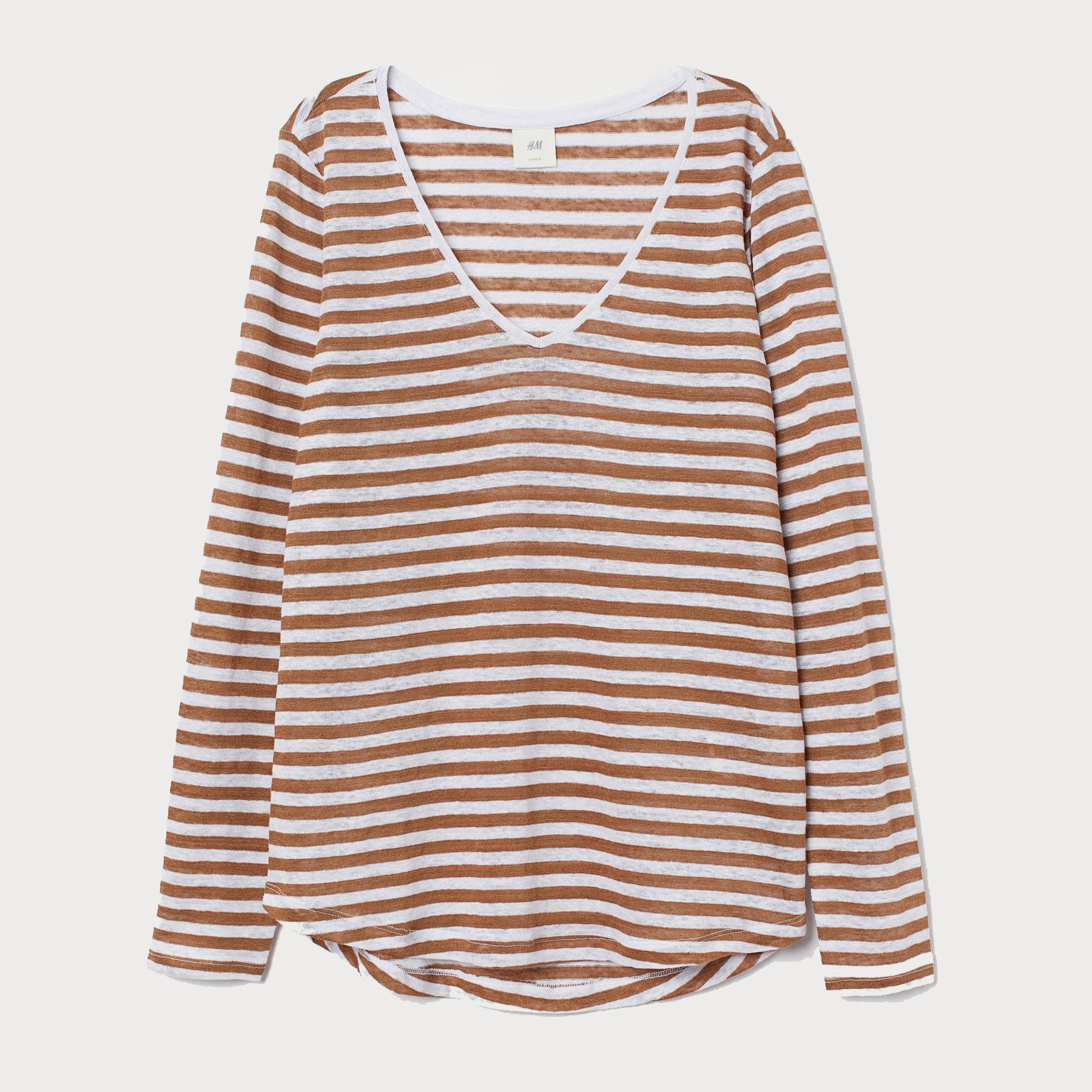 

Лонгслив H&M XAZ163497IRNQ  Белый с коричневым, Лонгслив H&M XAZ163497IRNQ S Белый с коричневым