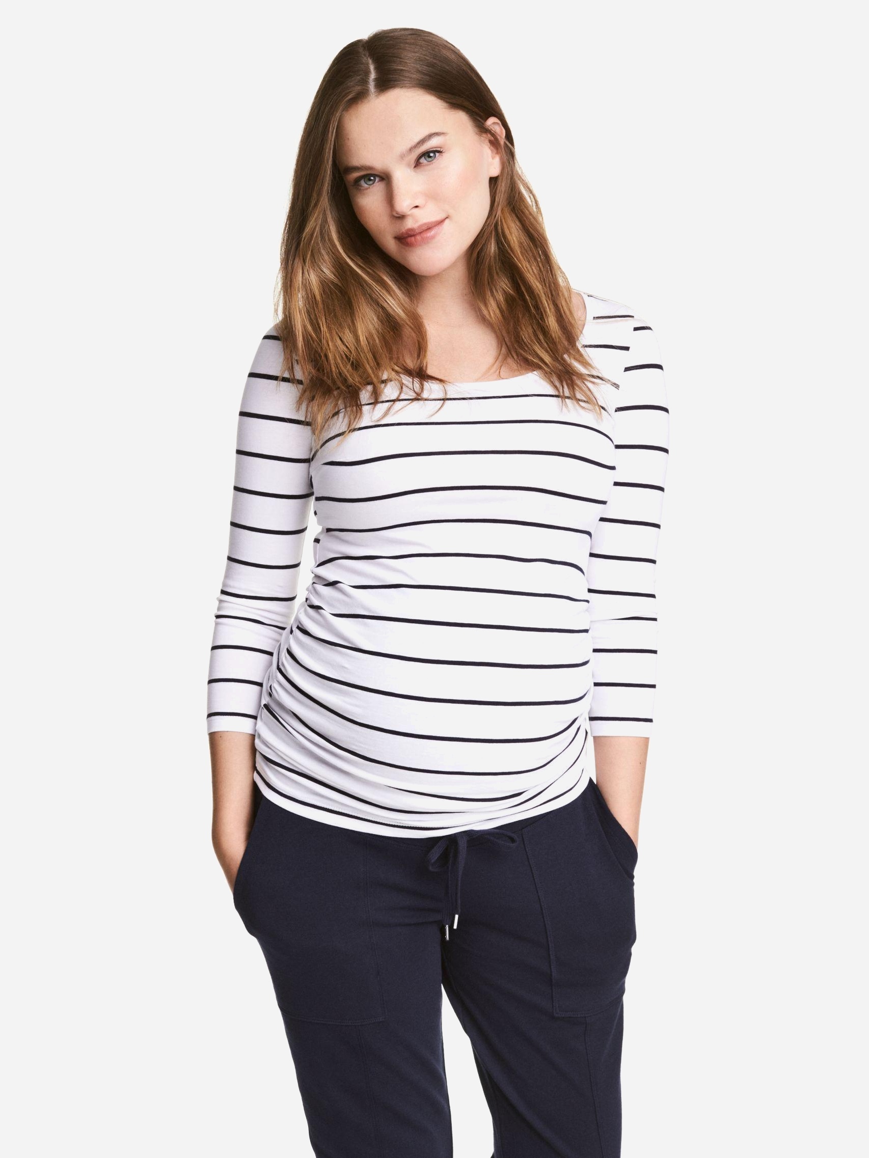 

Лонгслив для беременных H&M XAZ195244DVEL  Белый с темно-синим, Лонгслив для беременных H&M XAZ195244DVEL XL Белый с темно-синим
