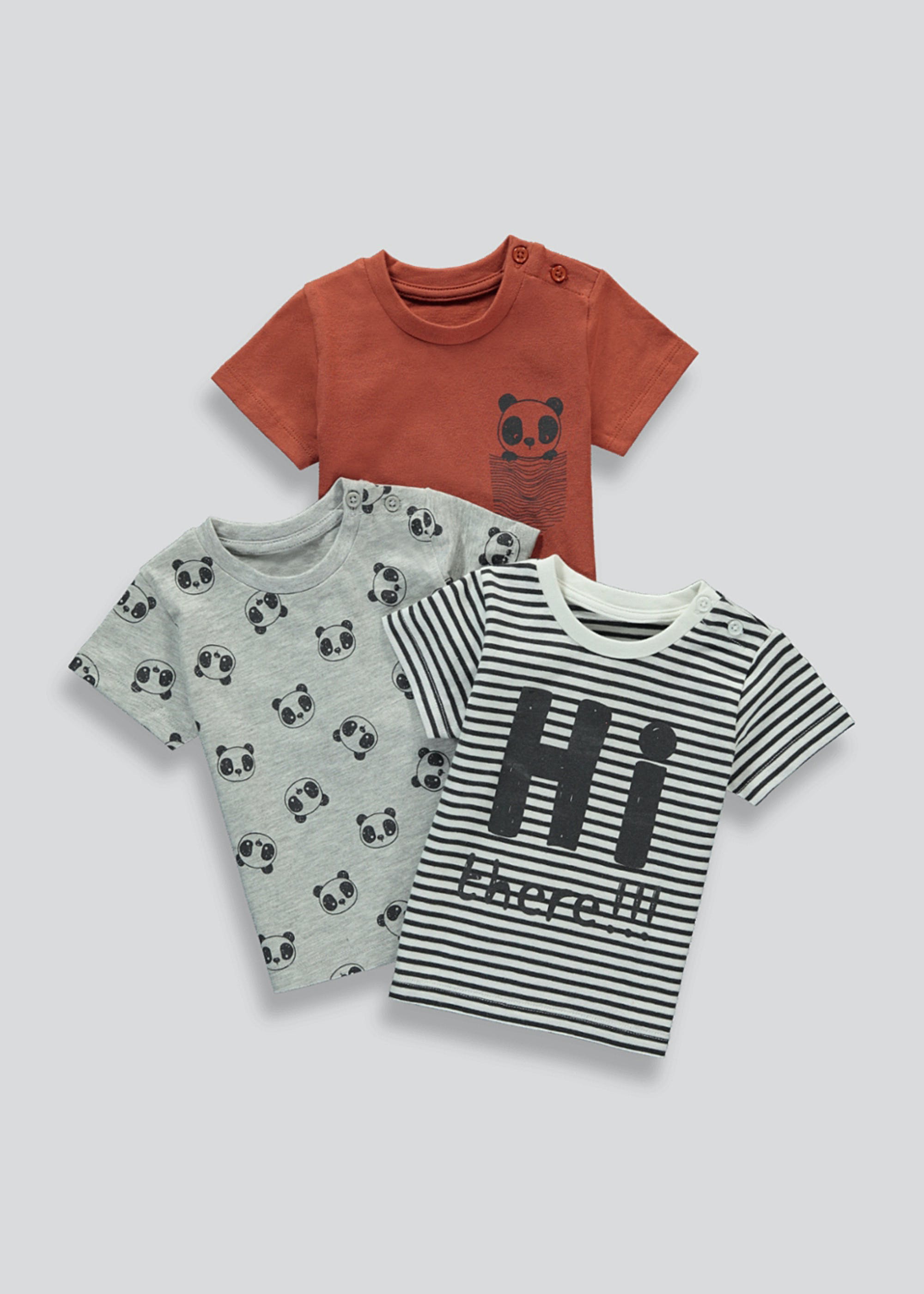 

Футболка Matalan S2782587 3 шт 6-9М 68-74 см Серый с черным и коричневым (S2782587-6-9)