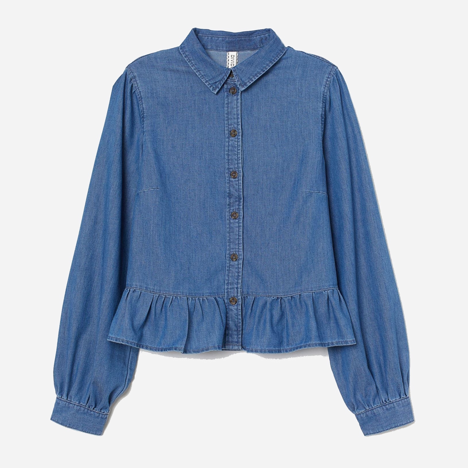 

Блузка джинсовая H&M XAZ224253TYPT  Синяя, Блузка джинсовая H&M XAZ224253TYPT 36 Синяя