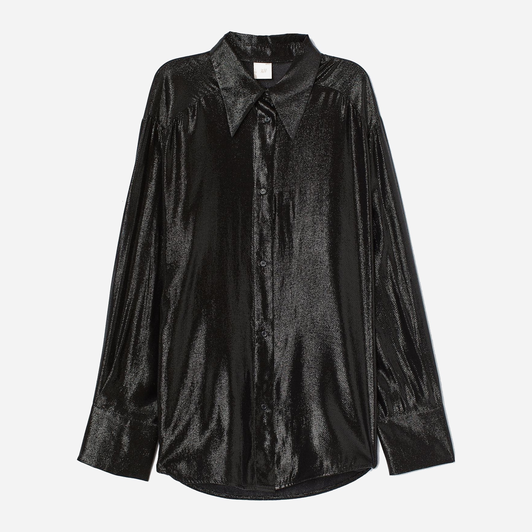 

Блузка H&M XAZ235910XOJB  Черная с серебристым, Блузка H&M XAZ235910XOJB XS Черная с серебристым