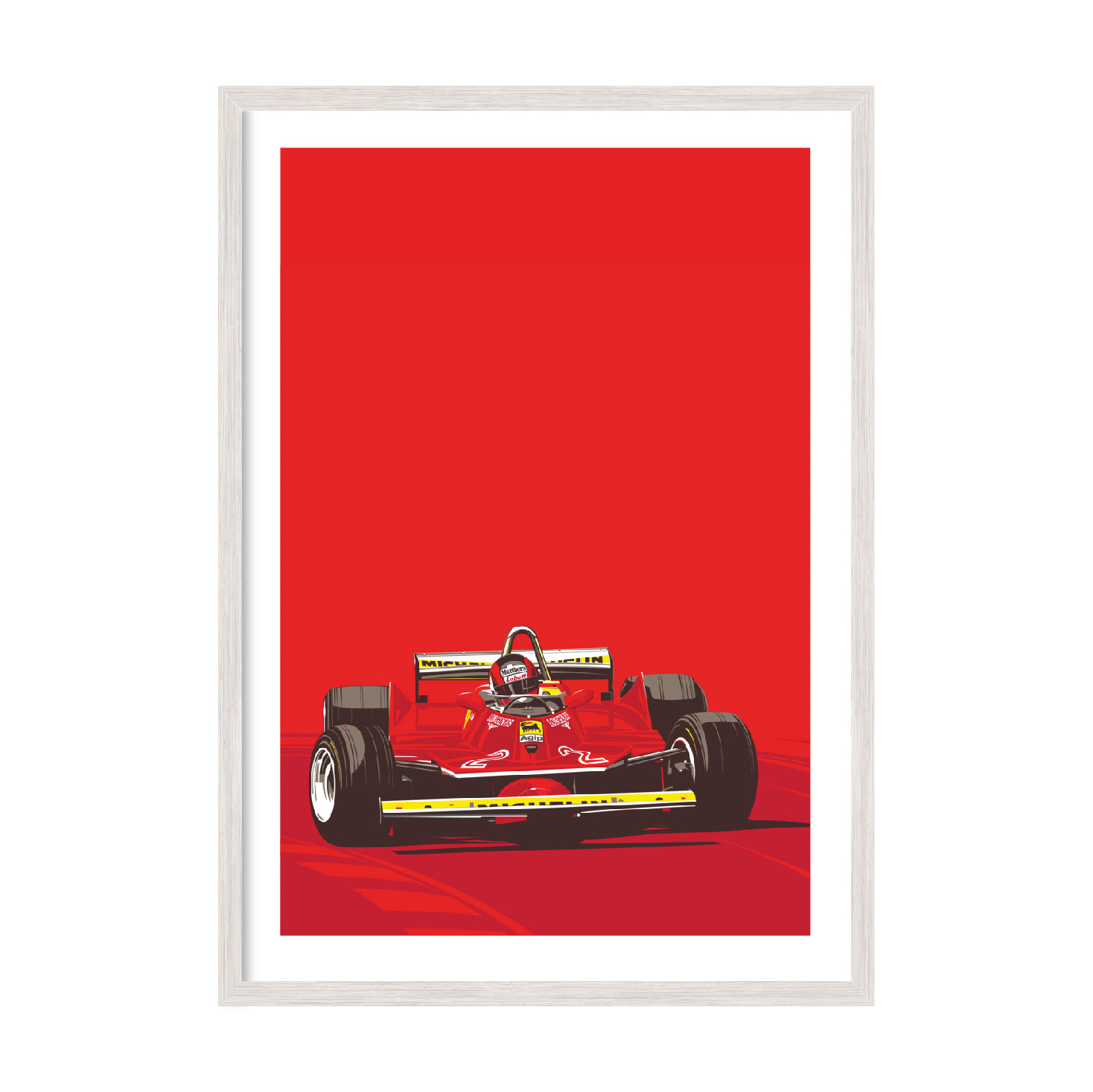 

Постер "F1 - FERRARI" с антибликовым стеклом 29.7 x 42 см в белой рамке