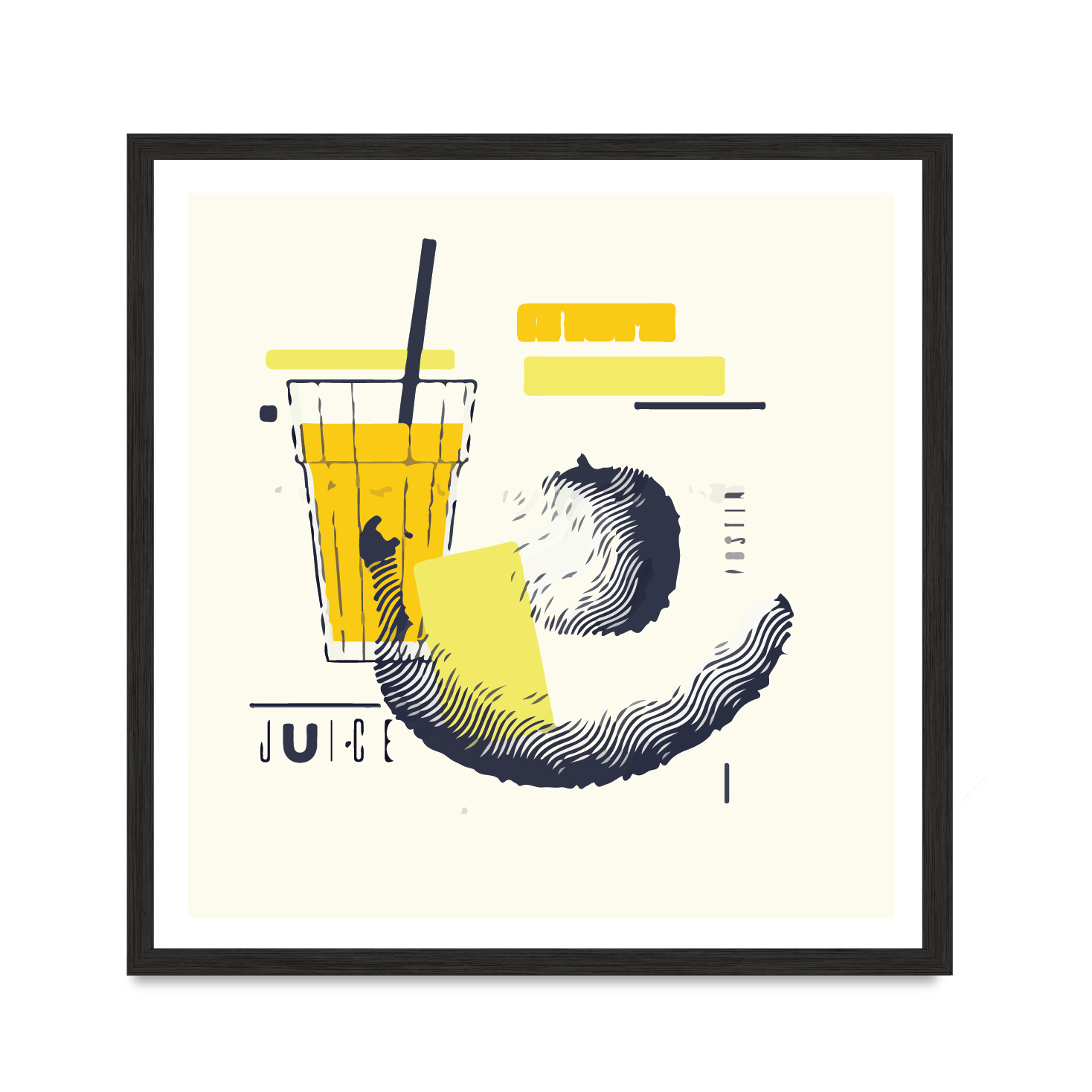 

Постер "Juice" с антибликовым стеклом 60 x 60 см в чёрной рамке