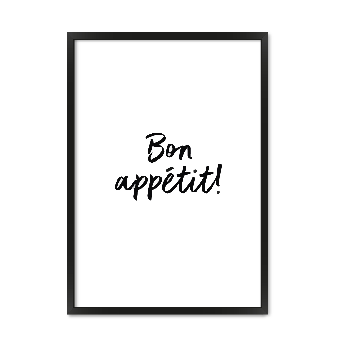 

Постер "Bon Appétit" с антибликовым стеклом 29.7 x 42 см в чёрной рамке