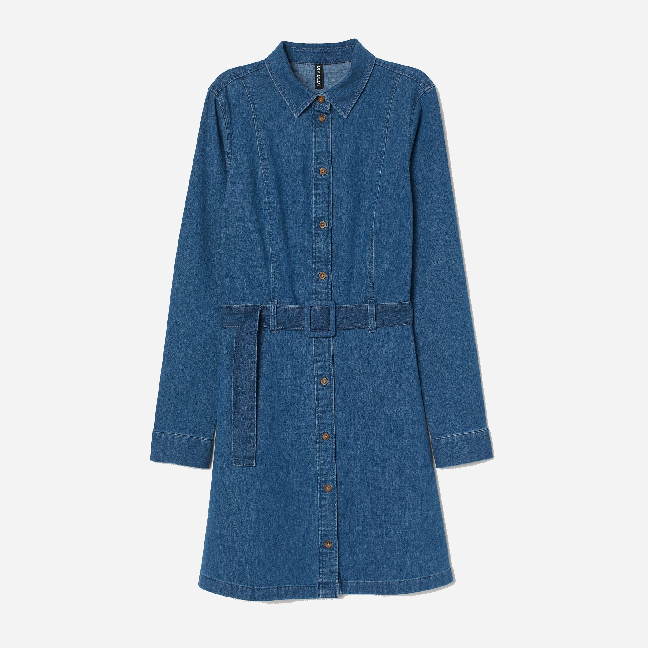 

Платье джинсовое H&M XAZ235889ZDHM  Синее, Платье джинсовое H&M XAZ235889ZDHM 32 Синее