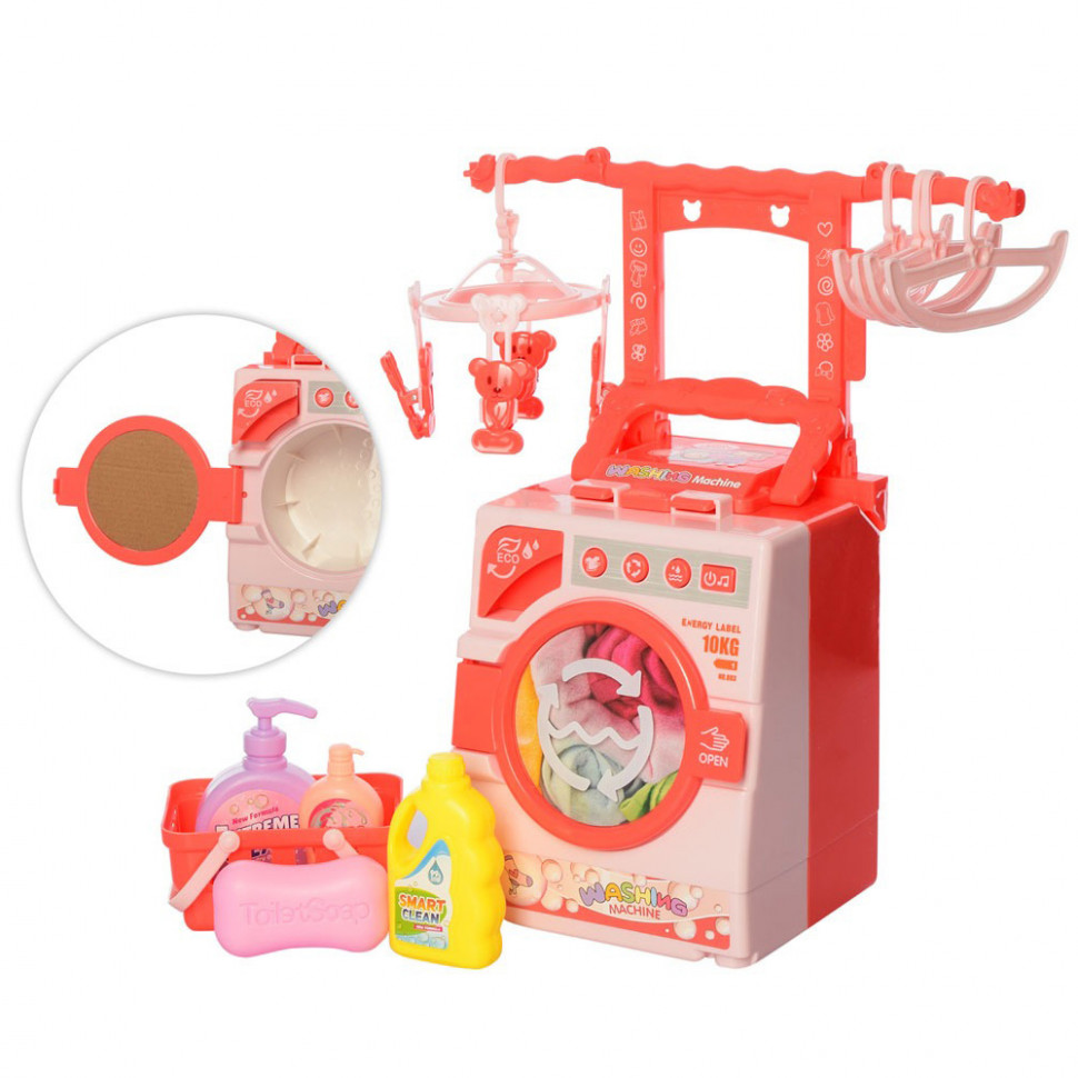 

Игрушечная стиральная машина с аксессуарами 35883A(Pink-Orange) (Розово-оранжевый)