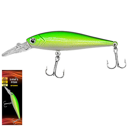 

Воблер упаковка 10 шт Sams Fish SF23941-6 100 мм 9 г 0.8 м