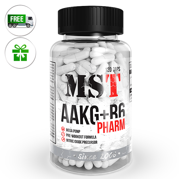 

Предтренировочный комплекс MST Nutrition AAKG+B6 120 капс