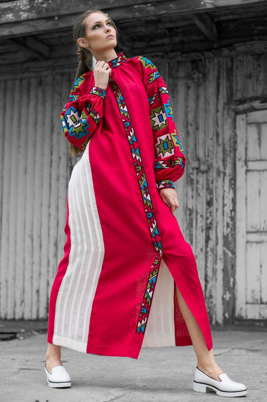 

Платье вышитое HISTROV Antique Carpet Dress 48-50 Красное 17103