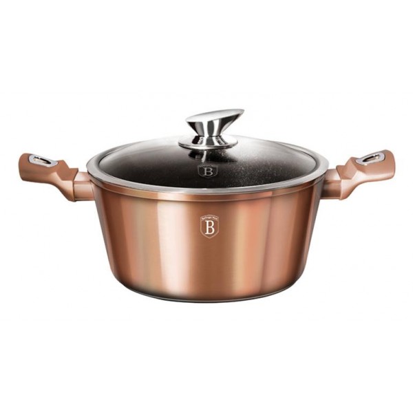

Кастрюля Berlinger Haus Rose Gold 2.5 л с крышкой, индукционная с антипригарным покрытием Ø20 см