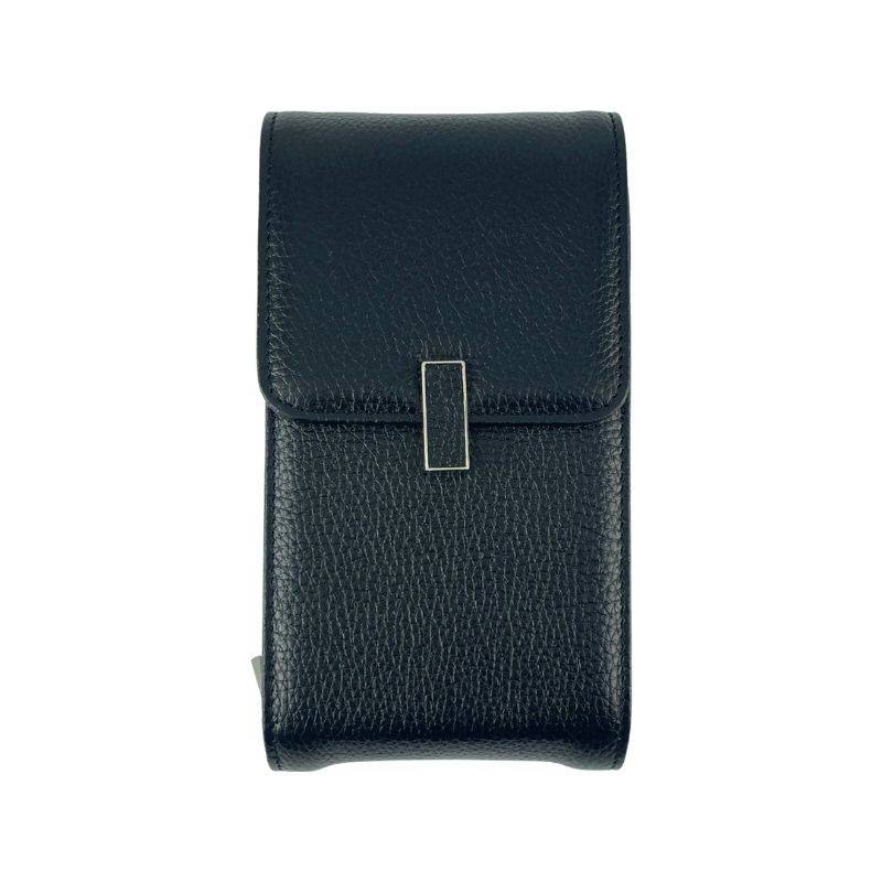 

Сумка через плечо женская кожаная Eminsa 40241 37-1 черная, зеленый-темный