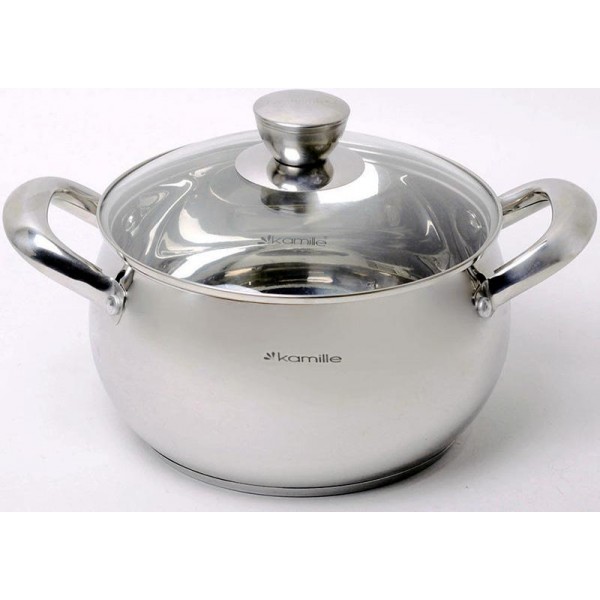 

Кастрюля с крышкой Kamille Excellent 6.7 л из нержавеющей стали Ø24 см