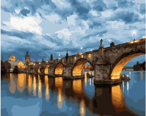 

Картина по номерам 50*40 Ночной мост Brushme