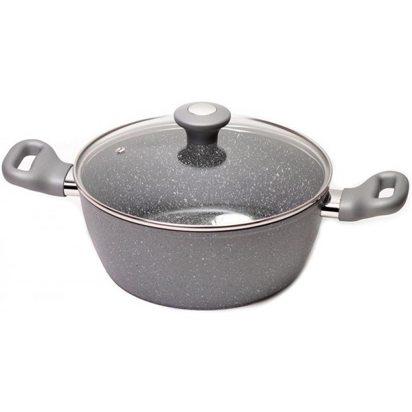 

Кастрюля из литого алюминия Kamille Grey Gotland 4 л с гранитным антипригарным покрытием Ø24 см