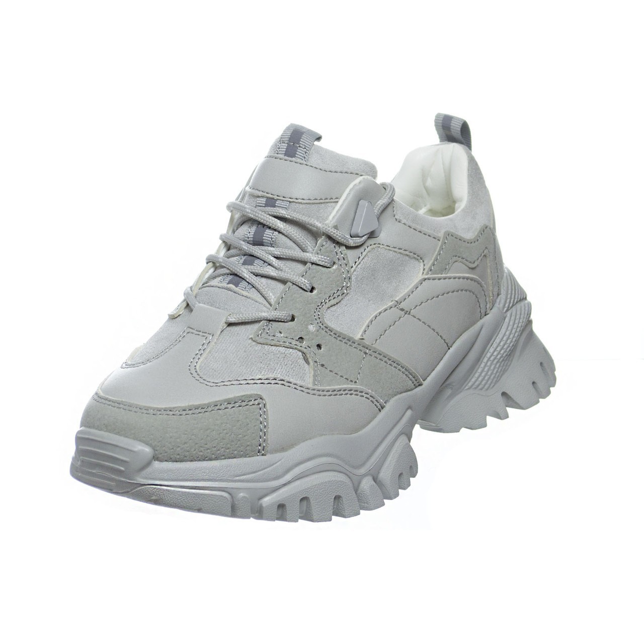

Кроссовки женские Violeta 166-54 grey серые зимние комбинированные на искусственном меху 37р (24 см) b-566