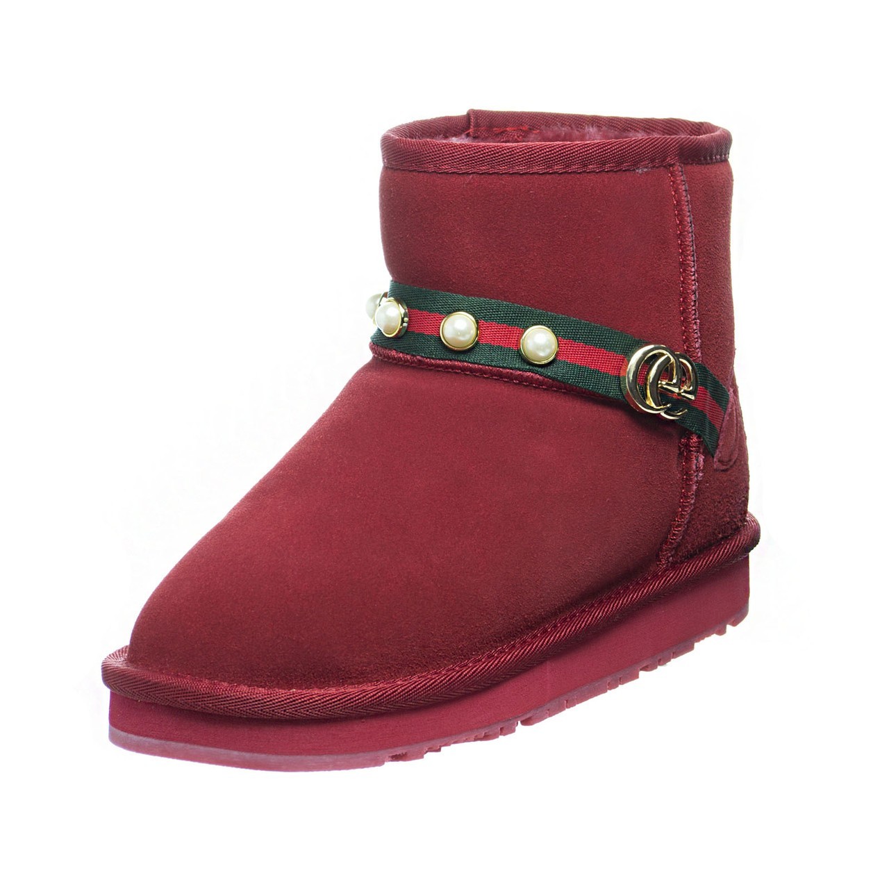 

Угги женские Violeta 36-104 red красные на меху эко замша 38р (24,5 см) b-571