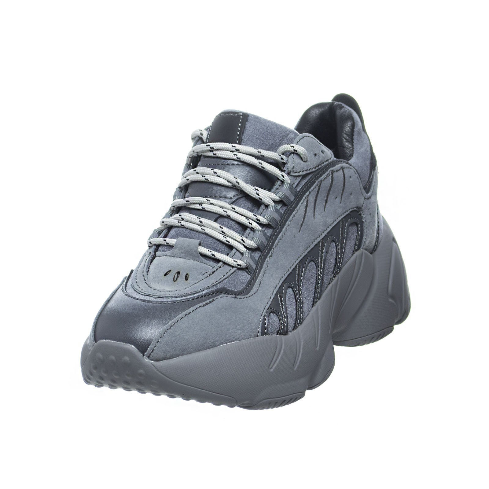 

Кроссовки женские Violeta 166-61 grey серые зимние комбинированные на искусственном меху 37р (24 см) b-561