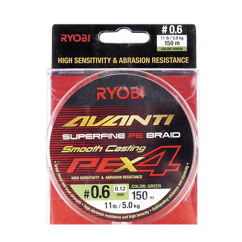 

Шнур Ryobi Avanti X4 GR 150m PE0.6 NEW2021 (143831)