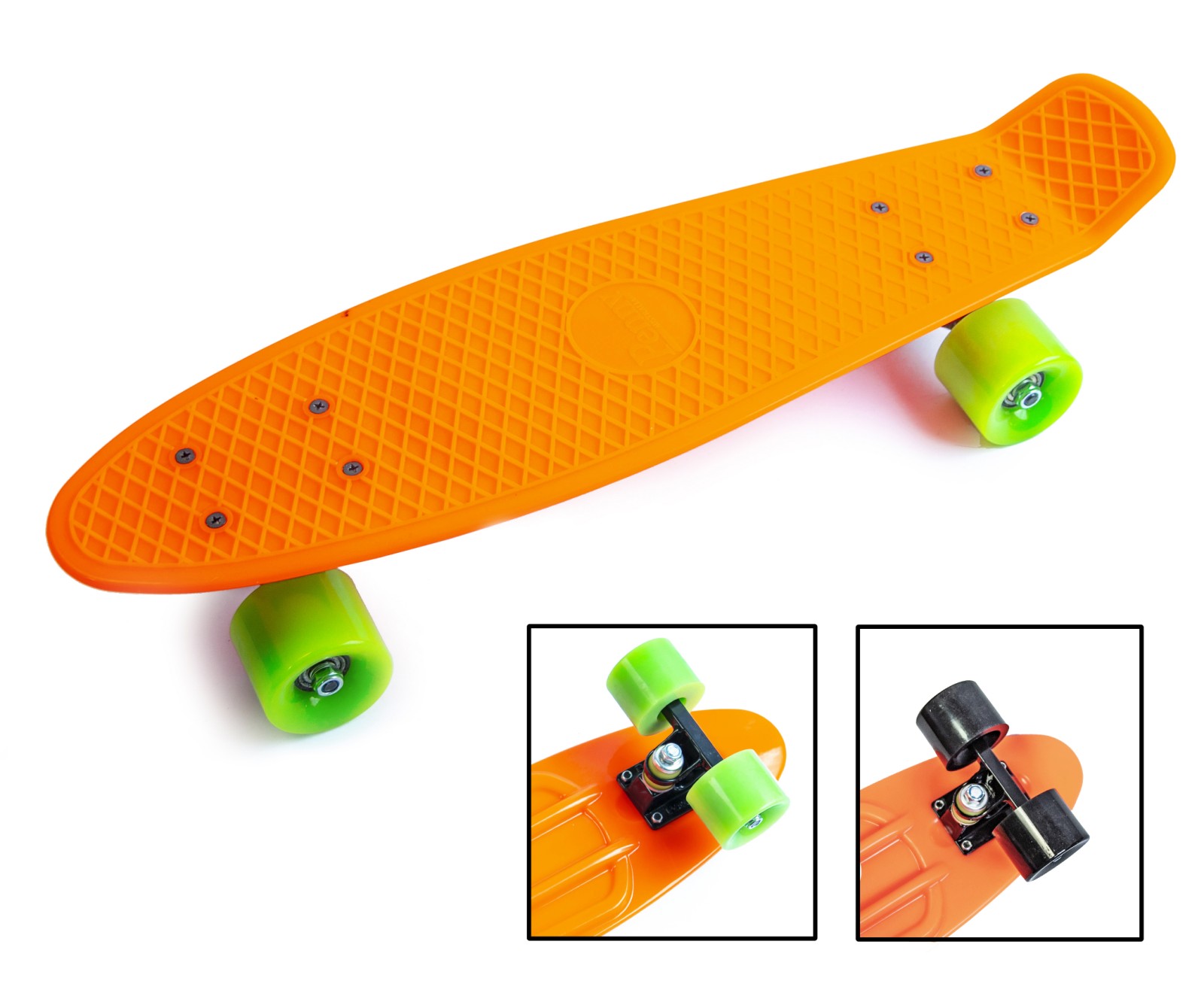 

Penny Board. Оранжевый цвет. Матовые колеса.