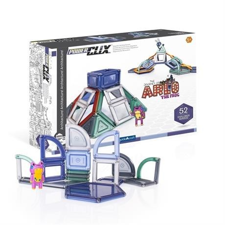 

Магнитный конструктор Guidecraft PowerClix Explorer Series Архитектура, 52 детали