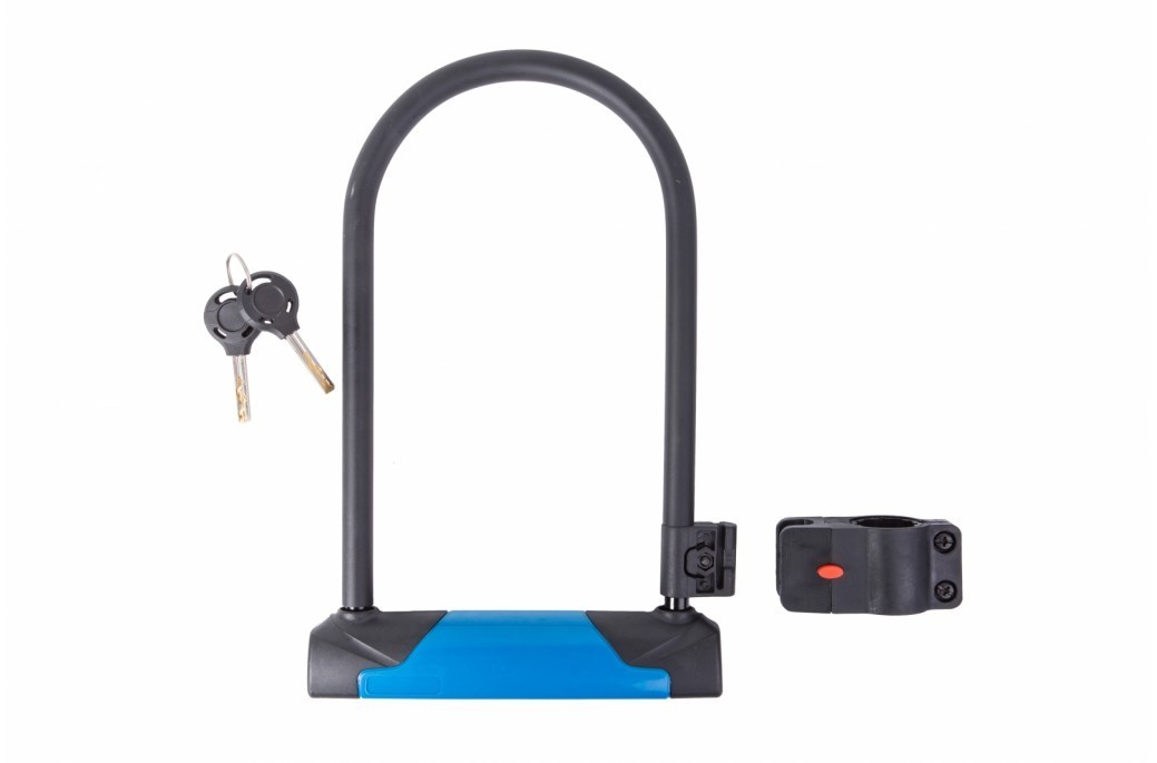 

Замок Bravvos U-Lock PY 6264 на ключе 127mm*230mm черный с синим