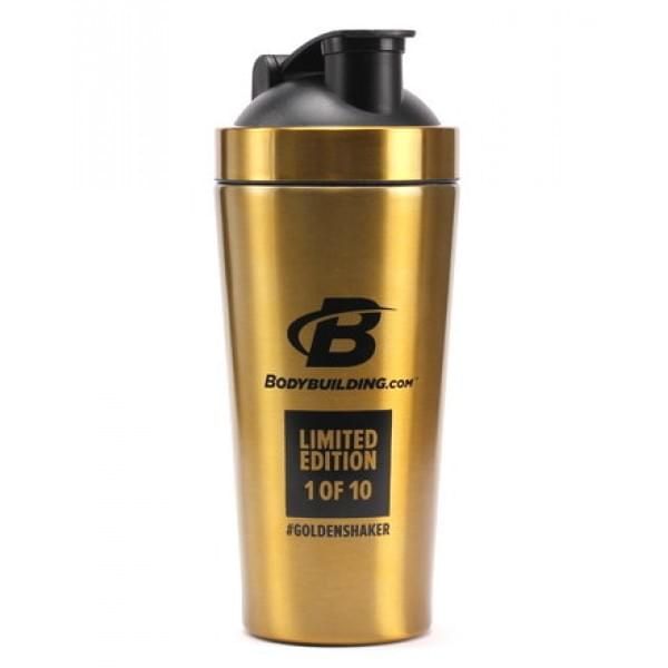 

Шейкер спортивний Bodybuilding.com Shaker Smart 750 мл Стальний Gold