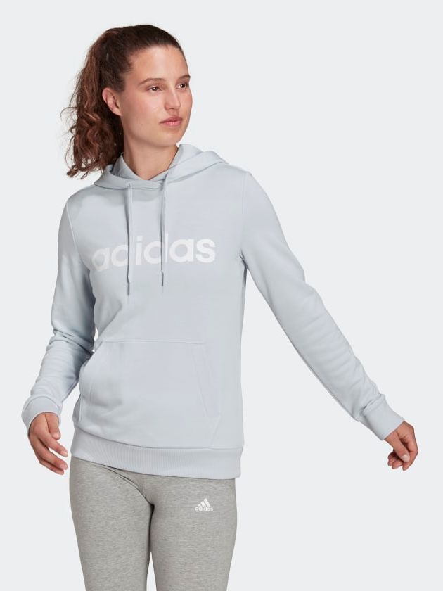 

Худи Adidas W Lin Ft Hd H07848  Halblu/White, Худи Adidas W Lin Ft Hd H07848 M Halblu/White