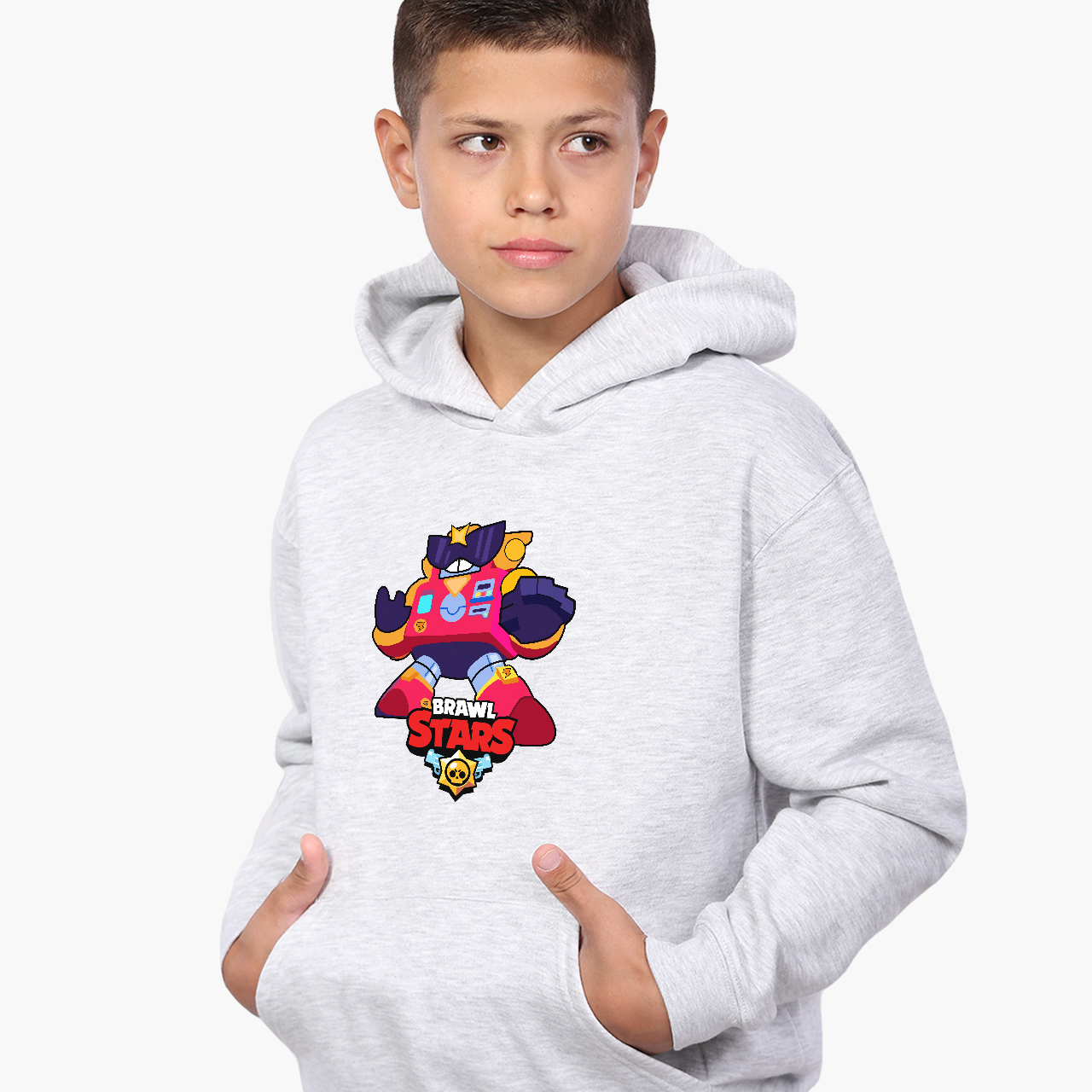 

Худи детский Бравл Старс Вольт (Brawl Stars Surge) Светло-серый меланж (9298-2602) 128 см