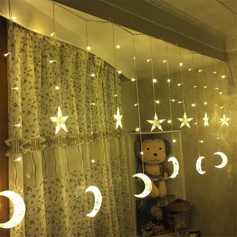 

Светодиодная гирлянда занавес Звезда и Месяц 138 led