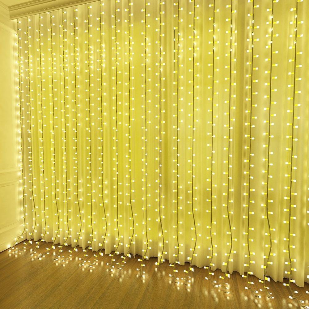 

Светодиодная гирлянда LTL штора Сurtain 6x3м 900LED 8 режимов