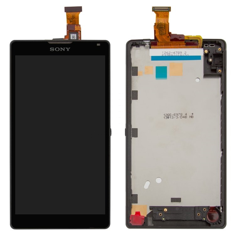 

Дисплей для Sony C6502 L35h Xperia ZL / C6503 L35i Xperia ZL с сенсором черный и рамкой