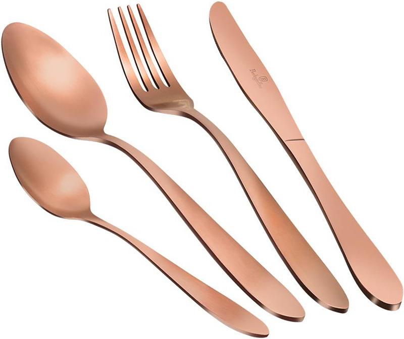 

Набор столовых приборов Berlinger Haus Rose Gold 24 предмета на 6 персон, матовый медный