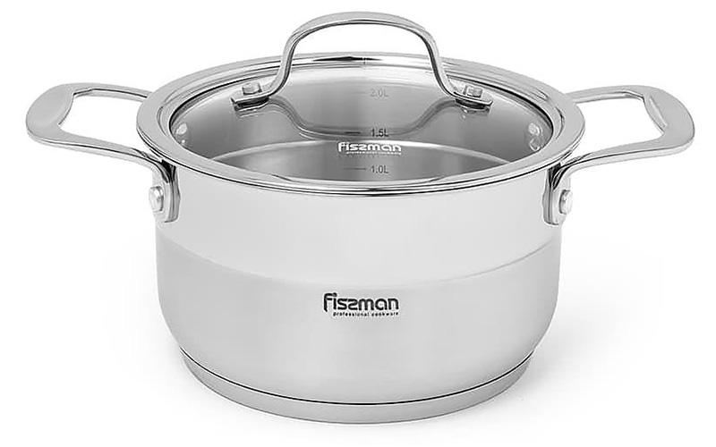 

Кастрюля Fissman Nordia 1.8л из нержавеющей стали со стеклянной крышкой