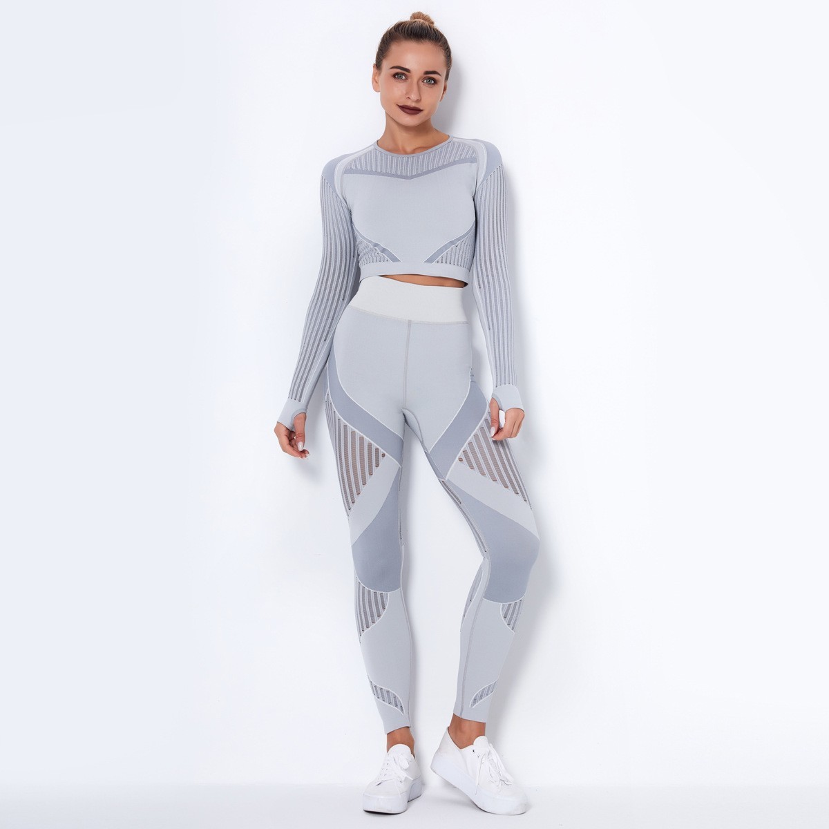 

Женский костюм для фитнеса Whatiwear с длинным рукавом серый  (1271-gray, Женский костюм для фитнеса Whatiwear с длинным рукавом серый XS (1271-gray-XS)