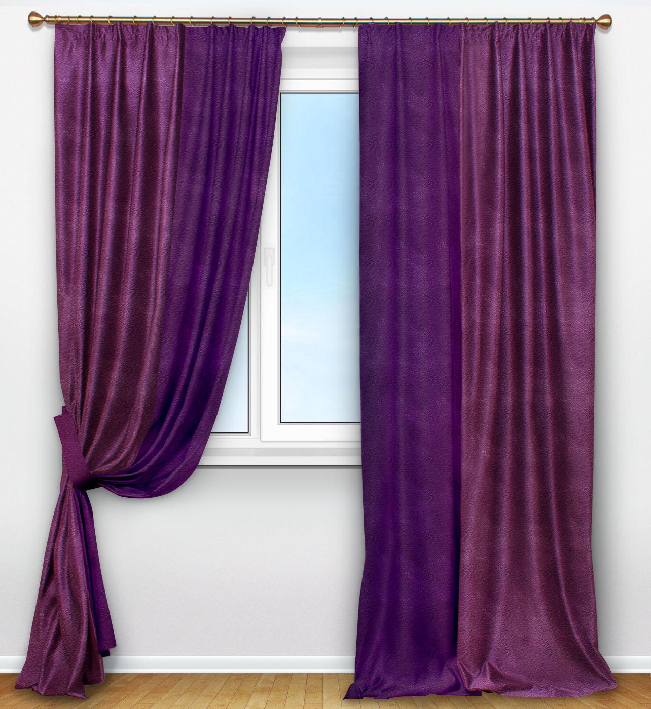 

Комплект штор Ярема 60484 175 х 265 см 2 шт Фиолетовый/Фуксия