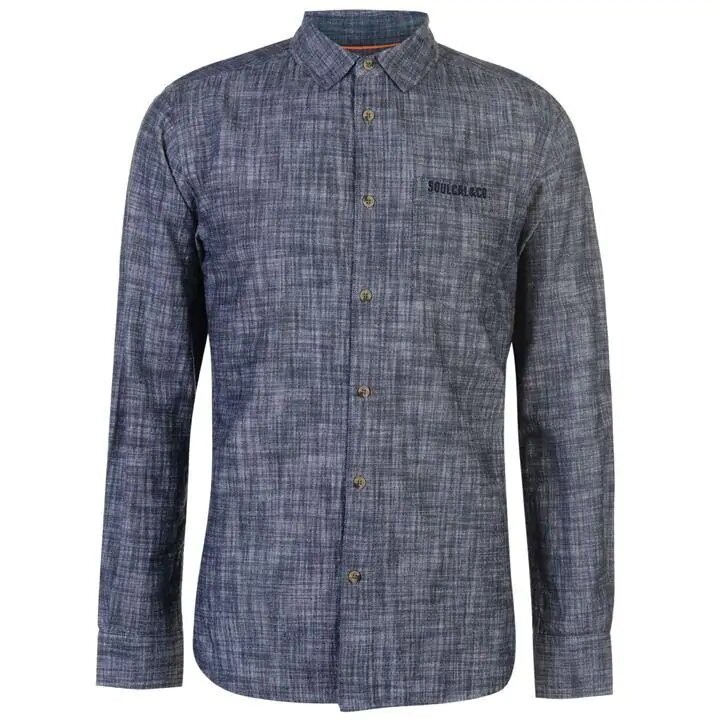 

Рубашка SoulCal & Co Long Sleeve Denim  Синий 55840590, Рубашка SoulCal & Co Long Sleeve Denim M Синий 55840590