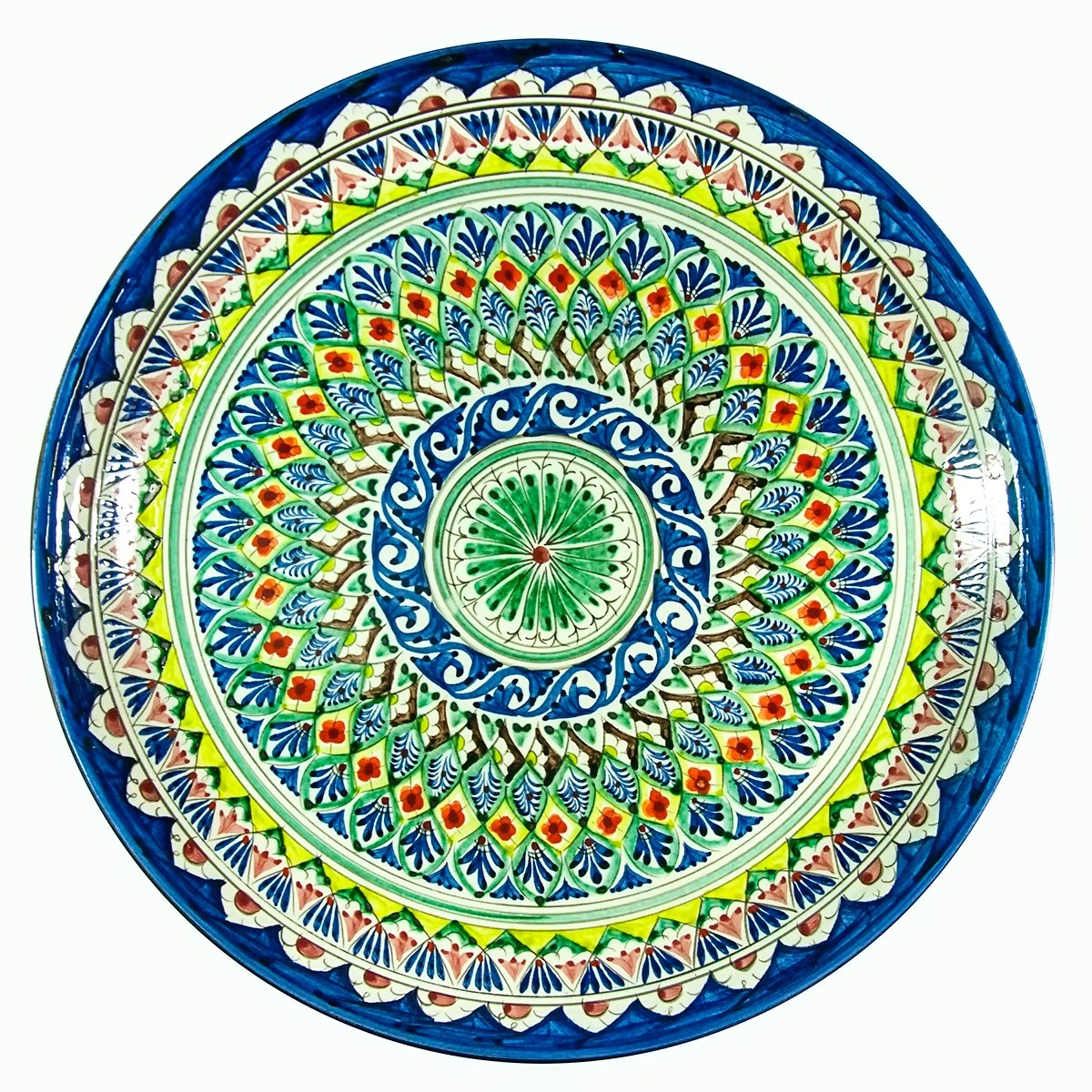 

Узбецкое блюдо ляган 37х4 см ручная работа орнамент 20