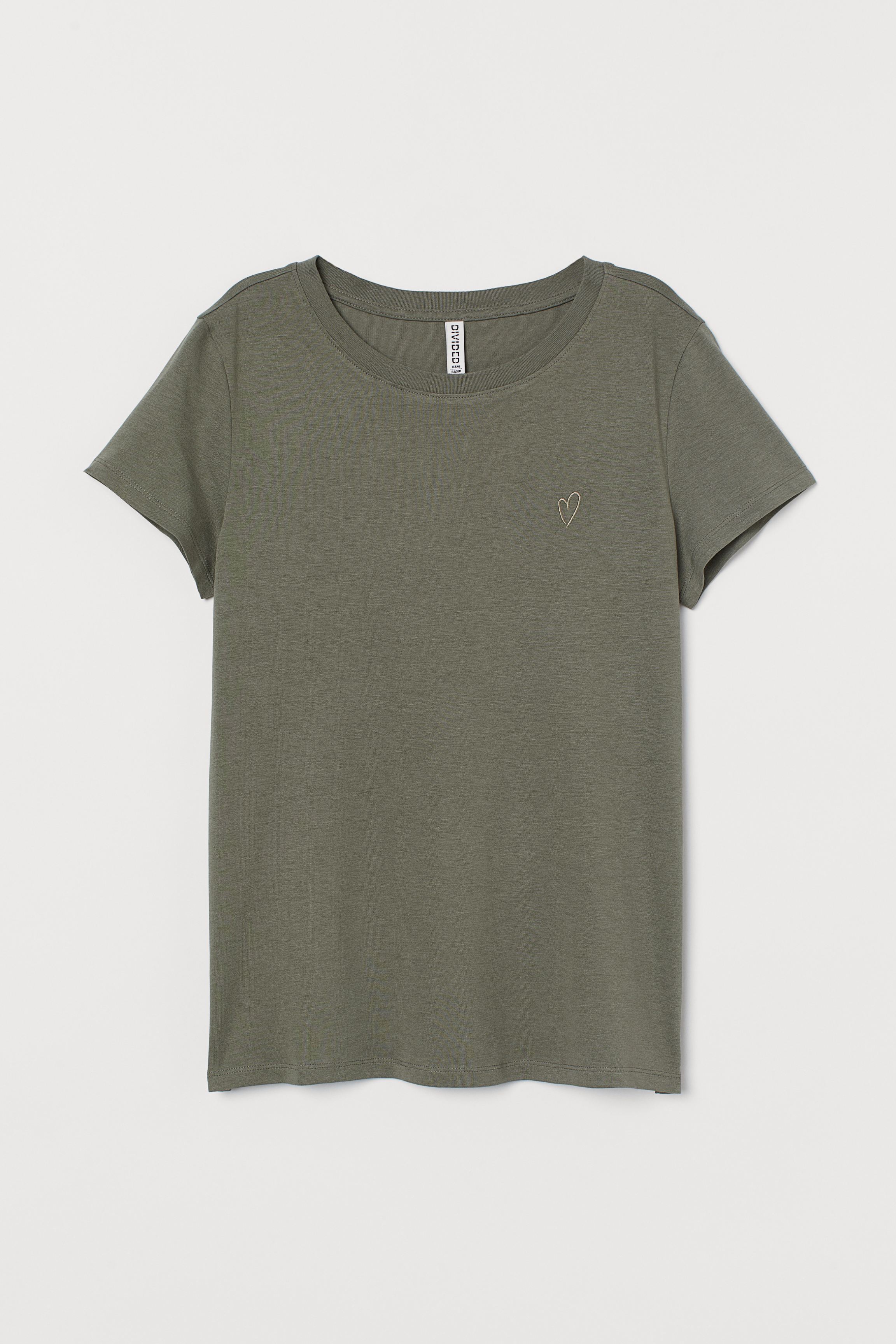 

Футболка H&M L Хаки 0717490_хак.сердц