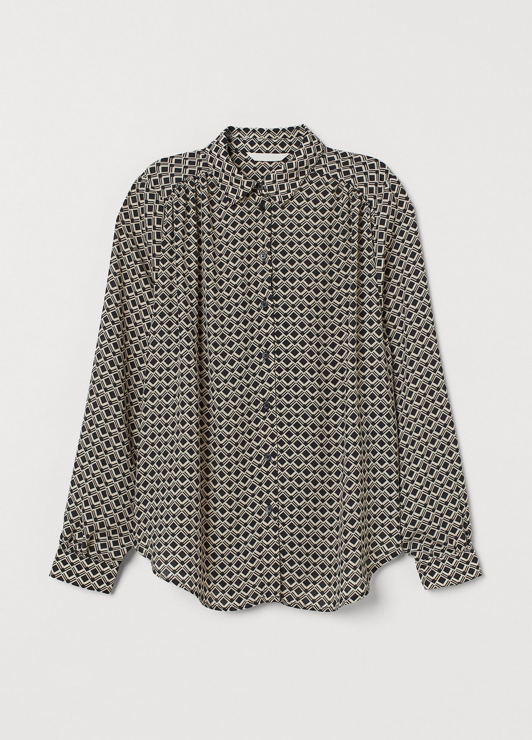 

Блуза H&M  Бежевый 0697054_черн.ромбы_01, Блуза H&M 36 Бежевый 0697054_черн.ромбы_01