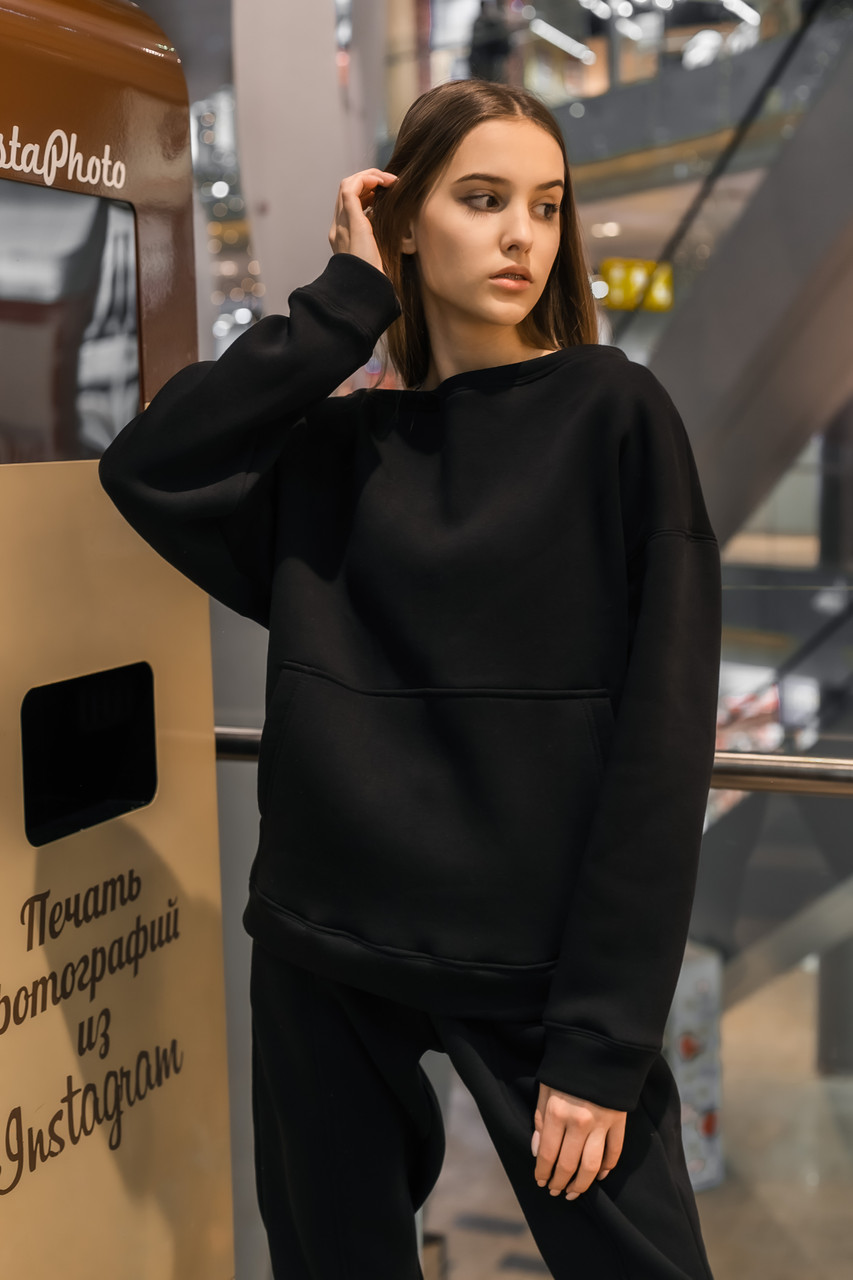 

Світшот жіночий Intruder Brand Basic Oversize зимовий на флісі чорний - (001SAG 1470, Світшот жіночий Intruder Brand Basic Oversize зимовий на флісі чорний S-M (001SAG 1470)