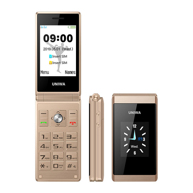 

Мобільний телефон Uniwa X28 gold 2,8" Кнопковий Розкладачка 1200mAh (928 zp)